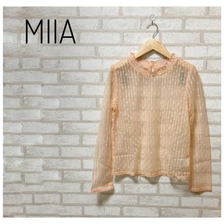 ミーア(MIIA)のMIIA レディース レースブラウス サーモンピンク FREE(シャツ/ブラウス(長袖/七分))