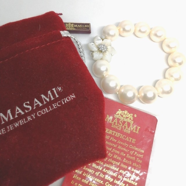 専用【MASAMI】大粒パールブレスレット レディースのアクセサリー(ブレスレット/バングル)の商品写真