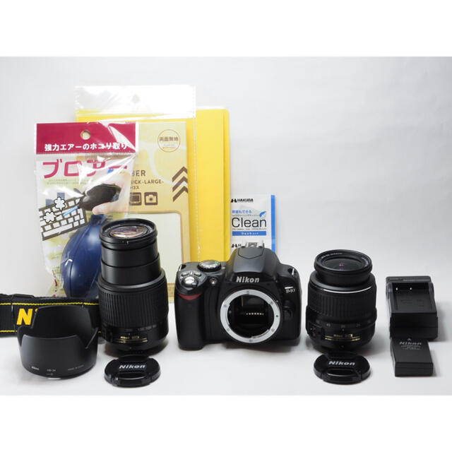 美品】スマホへ転送も可能⭐️一眼入門向け Nikon D40ダブルレンズ