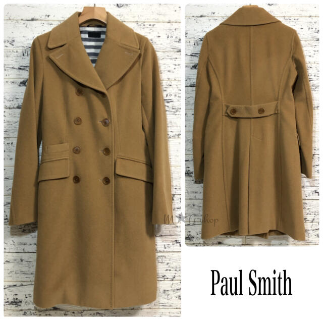 Paul Smith(ポールスミス)のポールスミス ▷ ロングコート　ウールコート　ベージュ　アンゴラ　羊毛 レディースのジャケット/アウター(ロングコート)の商品写真