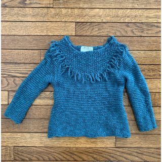 ザラキッズ(ZARA KIDS)のZARAガール　フリンジニット　104サイズ(ニット)