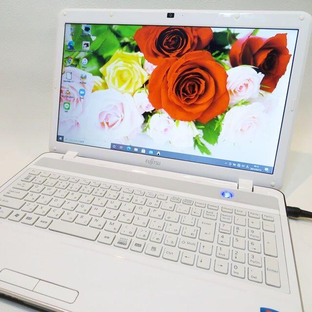 富士通 -  【綺麗な白】FUJITSU LIFEBOOK/ノートパソコン/大容量/すぐに使