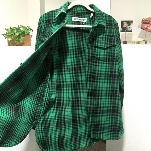 OFF-WHITE TARTAN SHIRT DIAG ALL OVER