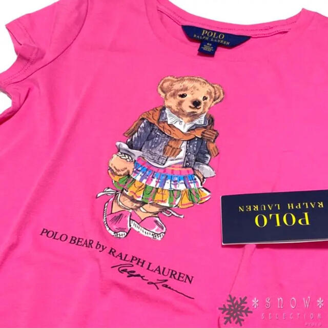 POLO RALPH LAUREN(ポロラルフローレン)の新品 ラルフローレン 3T/100 マドラスポロベア Tシャツ キッズ/ベビー/マタニティのキッズ服女の子用(90cm~)(Tシャツ/カットソー)の商品写真
