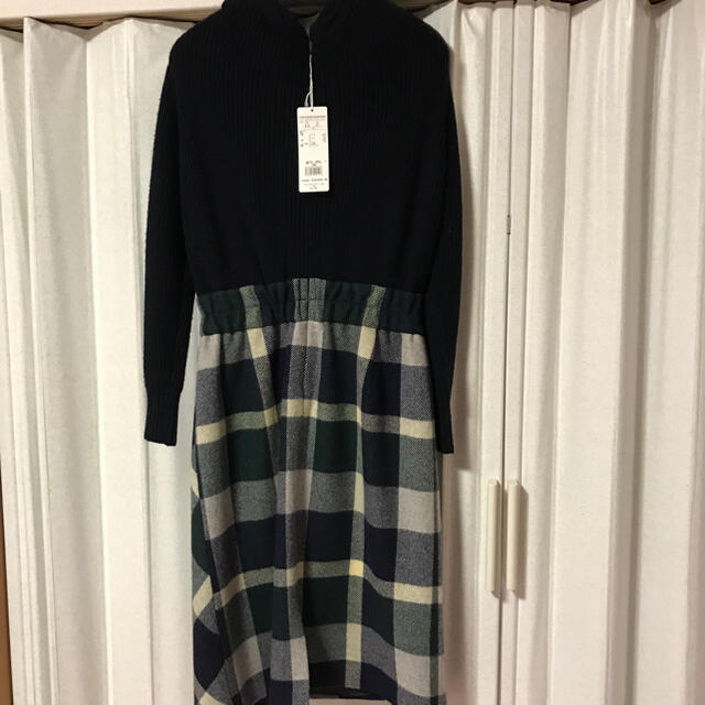 BURBERRY BLUE LABEL(バーバリーブルーレーベル)のクレストブリッジチェックフロスティツイードワンピース レディースのワンピース(ロングワンピース/マキシワンピース)の商品写真