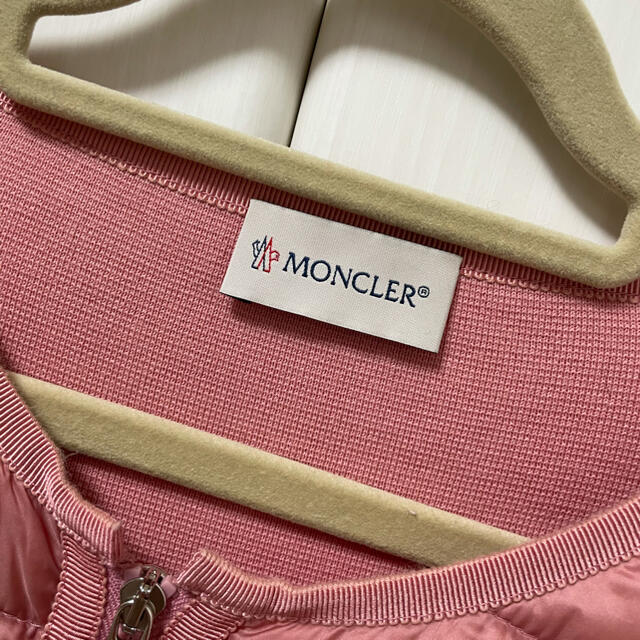 moncler モンクレール　ライトダウン　カーディガン　ニット　ピンク　美品