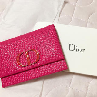 ディオール(Christian Dior) 名刺入れ/定期入れ(レディース)（ピンク 