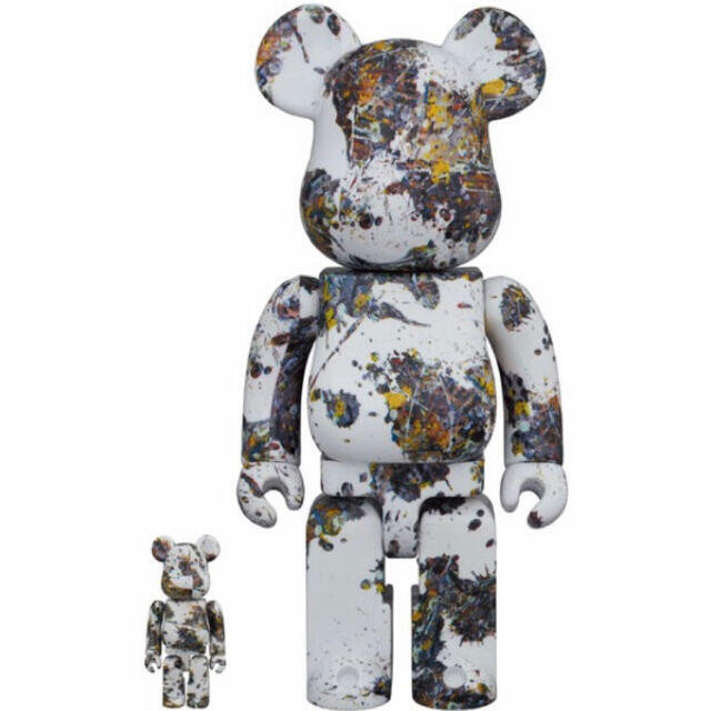 MEDICOM TOY(メディコムトイ)のBE@RBRICK Jackson Pollock 100％ & 400％ ハンドメイドのおもちゃ(フィギュア)の商品写真