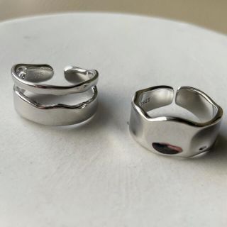 Simple plate and wide ring(リング(指輪))