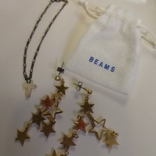 ビームス(BEAMS)のBEAMS スターピアス＆クロスブレスレット(ピアス)