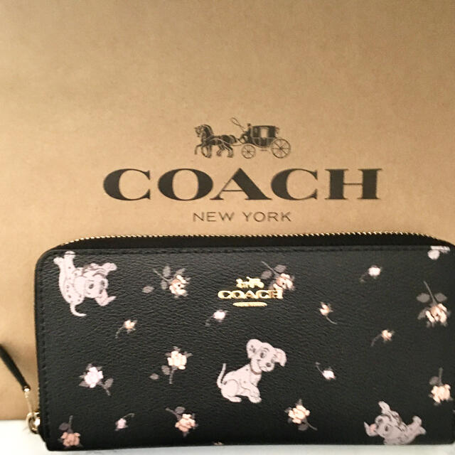 【新品　可愛い】coach コーチ 101匹わんちゃん　長財布　ブラック | フリマアプリ ラクマ