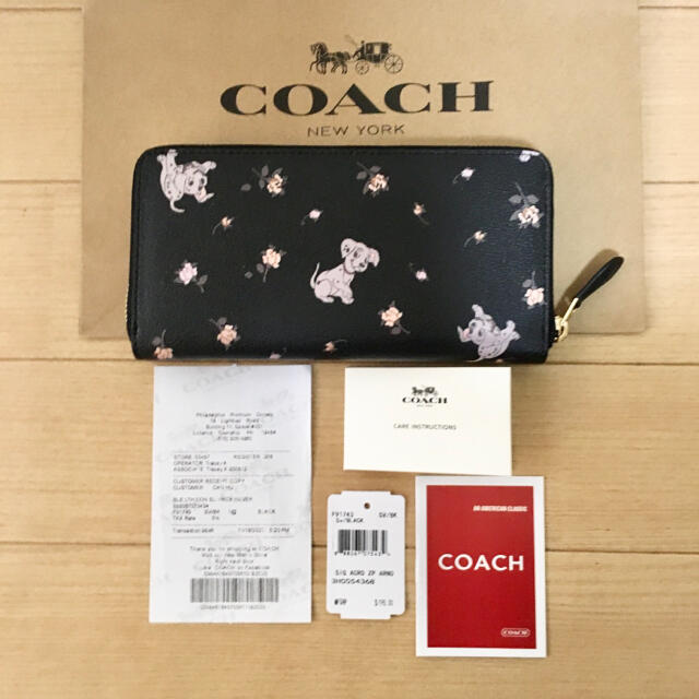 【新品　可愛い】coach コーチ 101匹わんちゃん　長財布　ブラック