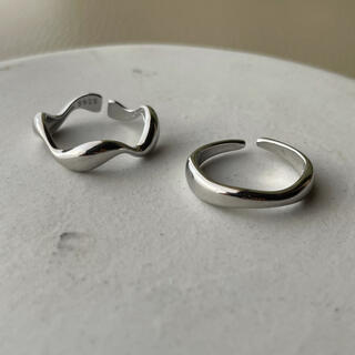 wave and simple silver ring(リング(指輪))