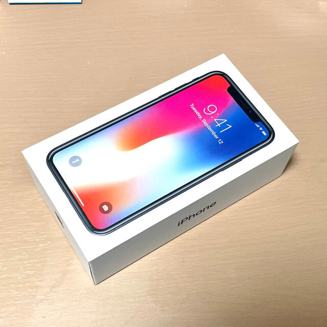 Apple(アップル)のiPhoneX 256GB  空箱 イヤフォン 書類 スマホ/家電/カメラのスマホアクセサリー(iPhoneケース)の商品写真