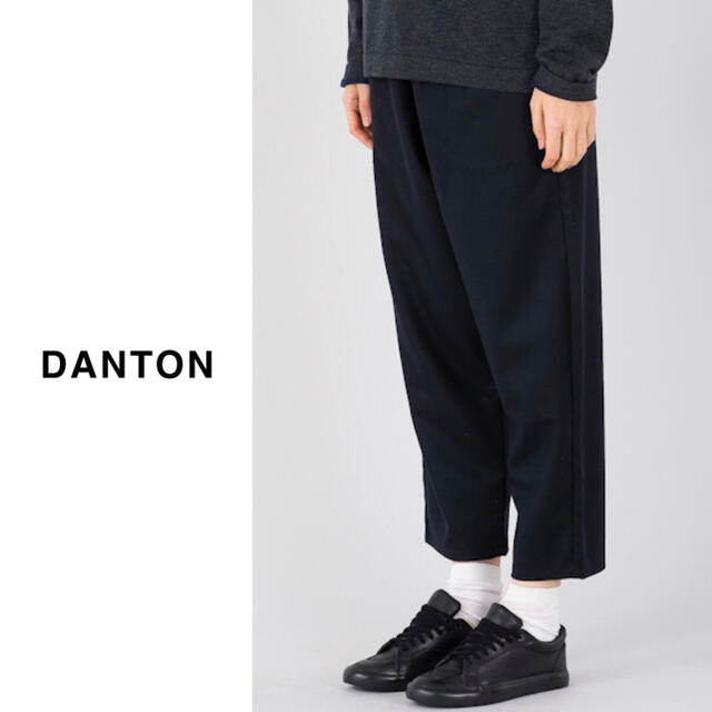 DANTON(ダントン)のDANTON（ダントン）| ウールフランネルイージーパンツ ネイビー レディースのパンツ(カジュアルパンツ)の商品写真