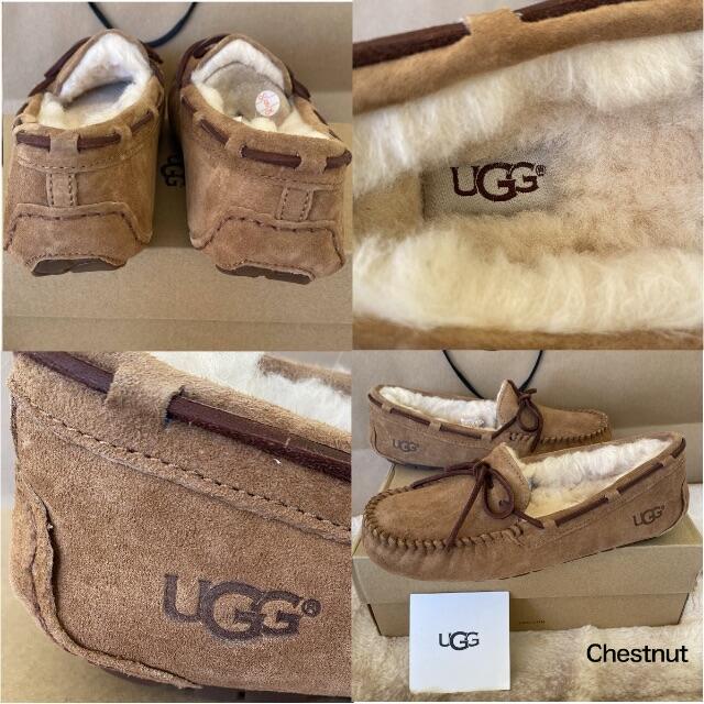 UGG(アグ)の新品☆ UGG ダコタ ローファー モカシン リボン チェスナット 茶 22cm レディースの靴/シューズ(スリッポン/モカシン)の商品写真