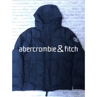 アバクロンビーアンドフィッチ(Abercrombie&Fitch)のアバクロ ダウンジャケット メンズ ブラック Mサイズ（Lサイズ相当）(ダウンジャケット)