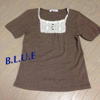 ビーエルユーイー(B.L.U.E.)のB.L.U.E.胸レース♡新品カットソー(カットソー(半袖/袖なし))