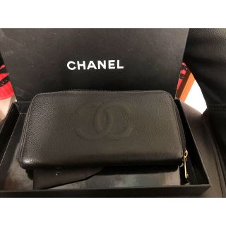 シャネル(CHANEL)のシャネル　キャビアスキン　専用品ラウンドファスナー長財布(財布)