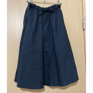 ムジルシリョウヒン(MUJI (無印良品))の新品未使用 無印良品 Mサイズ フレアスカート ミディアムスカート ネイビー紺色(その他)