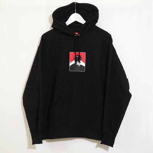 supreme portrait hooded sweatshirt black