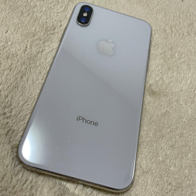 iPhonex silver 64GB 画面割れあり - スマートフォン本体