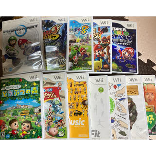 ウィー(Wii)のWii 本体.コントローラー4本/ソフトまとめ12本セット(家庭用ゲームソフト)