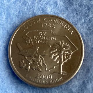 アメリカ25セント記念硬貨 South Carolina 2000-3-D(貨幣)