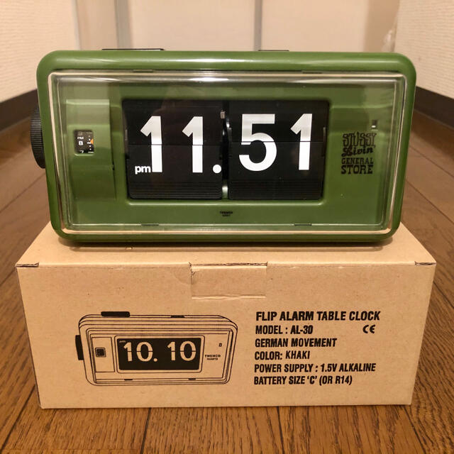 STUSSY - STUSSY Livin GENERAL STORE Twemco パタパタ時計の STUSSY - STUSSY Livin GENERAL STORE Twemco パタパタ時計の
