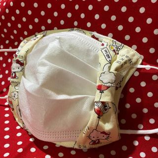 ハローキティ(ハローキティ)の♡ハンドメイド♡インナーマスク＊不織布マスクカバー♡風船キティーWhite(その他)