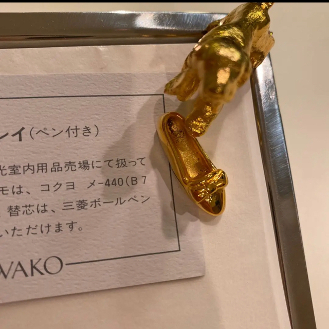 WAKO GINZA メモ帳 メモトレイ ポールペン付き　インクあり 3