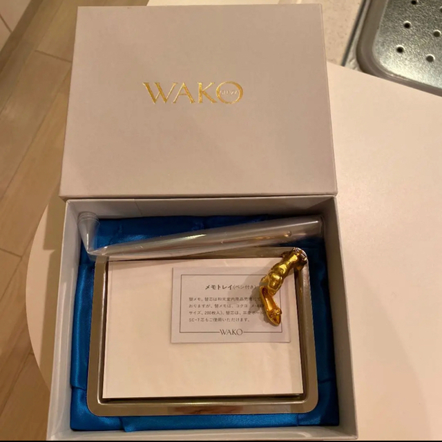 WAKO GINZA メモ帳 メモトレイ ポールペン付き　インクあり 7