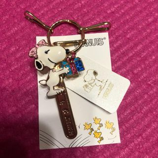 スヌーピー(SNOOPY)のスヌーピ　クリップキーホルダー　❤️(キーホルダー)