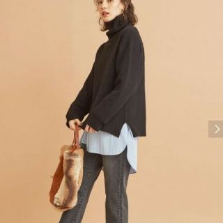 ビューティアンドユースユナイテッドアローズ(BEAUTY&YOUTH UNITED ARROWS)の再値下げ　タートルネック　カシミア　ウール　ブラック　黒　セーター(ニット/セーター)