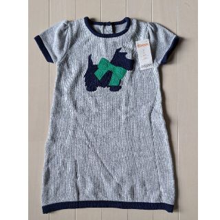 ジンボリー(GYMBOREE)のgymboree●ニットワンピース グレー ヨークシャテリア 4T●新品(ワンピース)