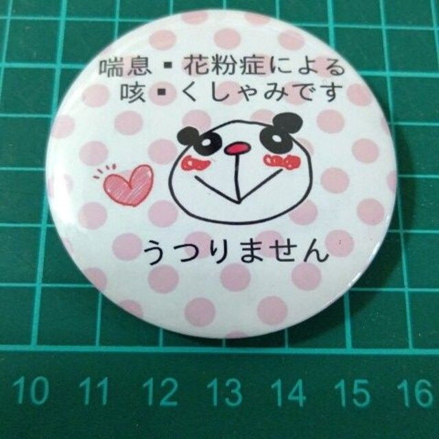 花粉症、喘息アピールバッチ ハンドメイドのハンドメイド その他(その他)の商品写真