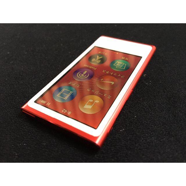 Apple(アップル)のApple iPod nano 第7世代 16GB レッド スマホ/家電/カメラのオーディオ機器(ポータブルプレーヤー)の商品写真