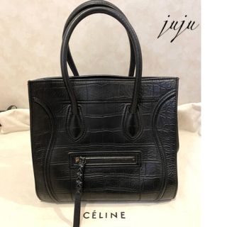 セリーヌ(celine)のセリーヌラゲージファントムクロコ型押しブラック(トートバッグ)