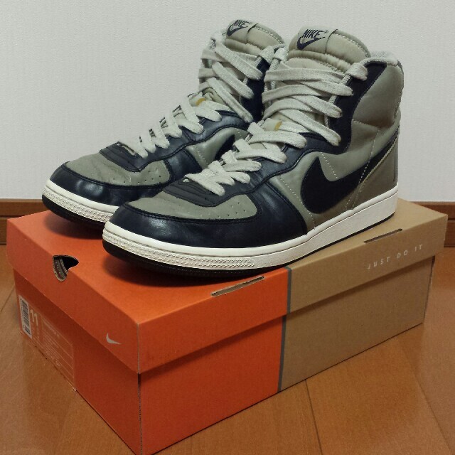 シルバーグレー サイズ 2003 NIKE TERMINATOR HI(灰×濃紺)US11【USED