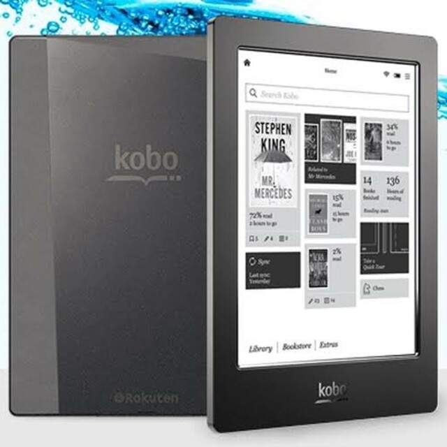 【値下げ‼️】電子書籍リーダーkobo Aura H2O 専用カバー付き