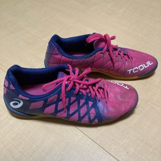 アシックス(asics)のasics アシックス  トッキ3  26.5㎝  ピンク×紺色　フットサル(シューズ)