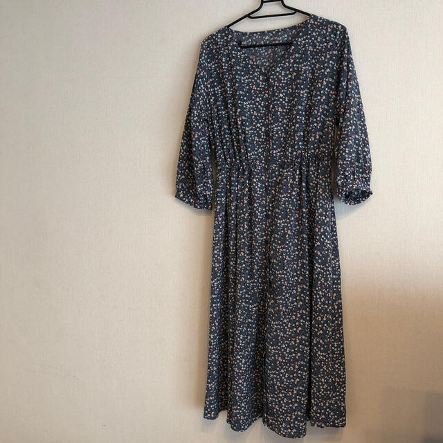 しまむら しまむら 前ボタン七分袖ワンピース Mの通販 by nana しまむら ワンピース 七分丈 レディース ロング
