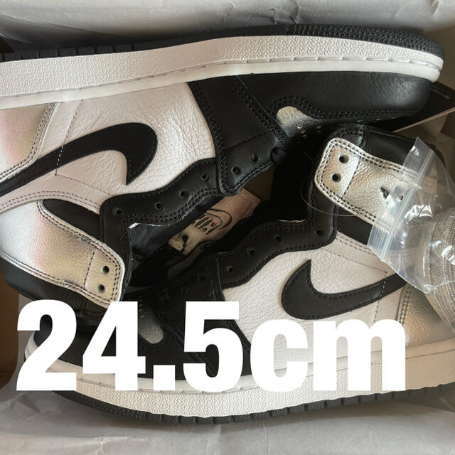 NIKE(ナイキ)のNIKE WMNS AIR JORDAN 1 SILVER TOE 24.5cm レディースの靴/シューズ(スニーカー)の商品写真