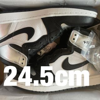 ナイキ(NIKE)のNIKE WMNS AIR JORDAN 1 SILVER TOE 24.5cm(スニーカー)