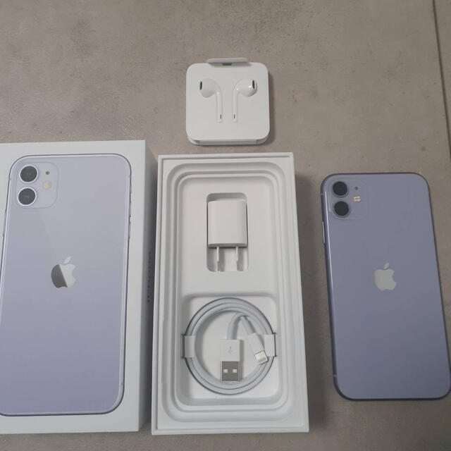 Apple - IPhone11 128G SIMフリー パープル 超美品&付属品未使用の通販 ...