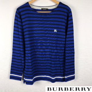 バーバリーブラックレーベル(BURBERRY BLACK LABEL)の美品 BURBERRY BLACK LABEL 長袖ニット ボーダー サイズ3(ニット/セーター)