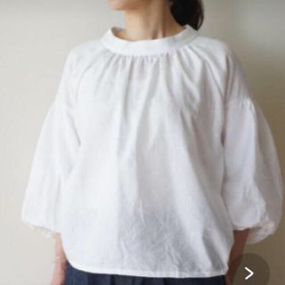 ネストローブ(nest Robe)の【a piece of Library】グランモナミブラウス白美品(シャツ/ブラウス(長袖/七分))