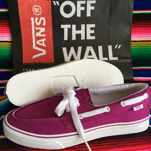 VANS(ヴァンズ)のVANSバンズUS限定激レア　キャンバス　マリン　デッキ　シューズ　27.0cm メンズの靴/シューズ(デッキシューズ)の商品写真