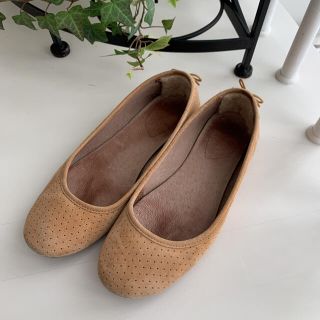 アグ(UGG)のUGG★スエードフラットシューズ★24.5cm(バレエシューズ)