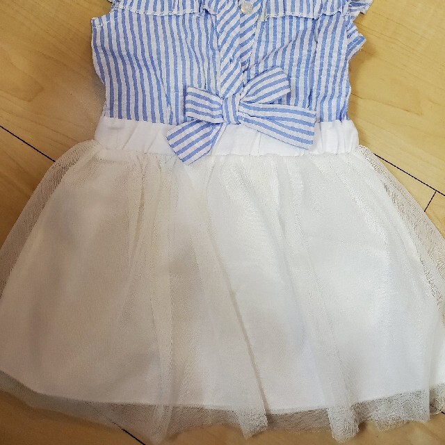 チュールスカートワンピース キッズ/ベビー/マタニティのキッズ服女の子用(90cm~)(ワンピース)の商品写真